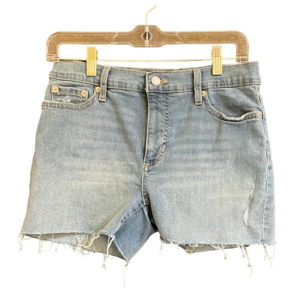 BANANA REPUBLIC DENIM CUT OFF SHORTS LIGHT WASH SZ US 6 - Picture 1 of 6